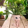 Head Planter Resin Unique Succulent Flower Pot Open Eyed Alien