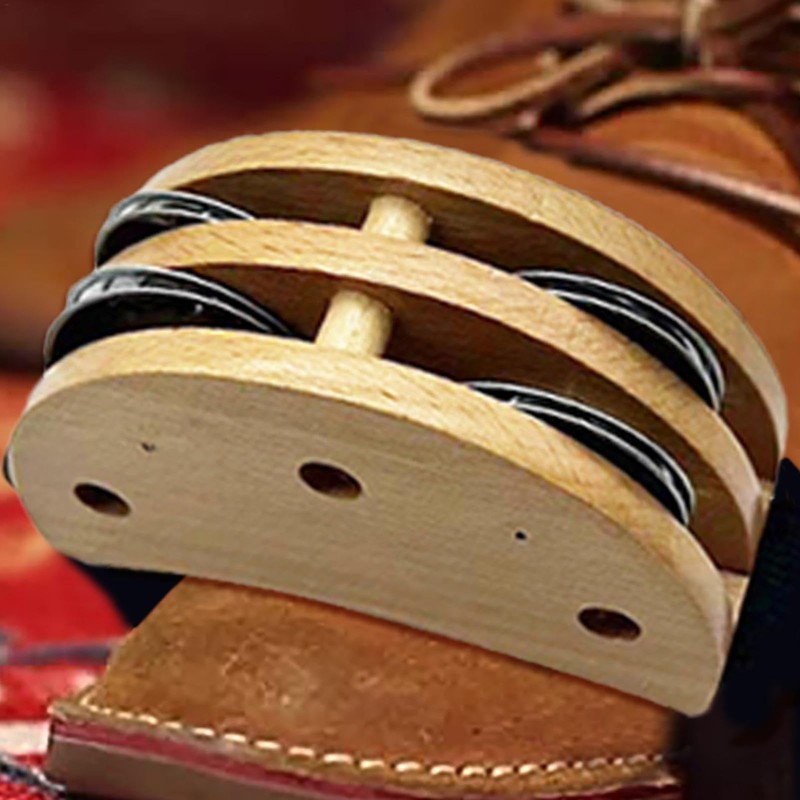 Foot Tambourine,Small Foot Tambourine for Tapping - Metal Jingle Bell