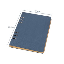 Notebook A5 Refillable Clipbook Diary PU Leather Business Notepads Notebook with Bookmark