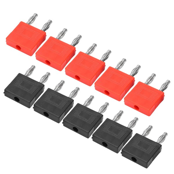 10Pcs Strong Connectivity Banana Dual Plug Good Electrical Conductivity Double
