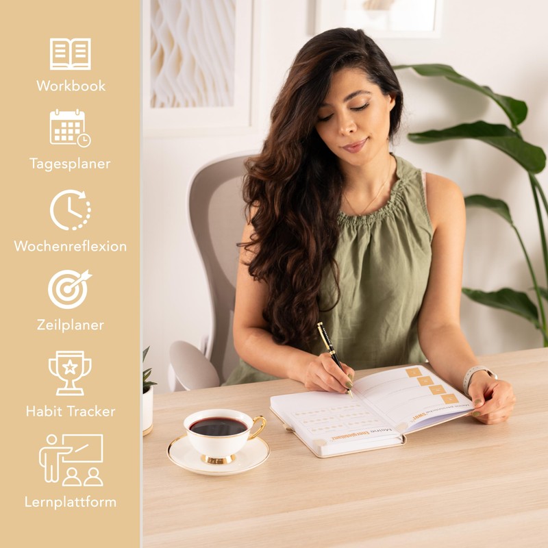 JUSTEVOLVE My Diary Mindfulness Success Journal - Self-Reflection Gratitude Diary