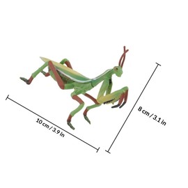 GOOHOCHY Mantis Figurine Plastic Mantis Model Realistic Model Kids Toy Insect Figure for Home Office Desk Decor Educational Play 3.93 X 3.14 X 1.57 in