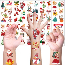KEELYY Children's Tattoo, 30 Sheets Christmas Tattoos, Temporary, Waterproof, Skin-Friendly Children's Tattoos, Stickers, Fake Tattoo for Christmas, Children, Party
