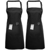 Apron,2 Pack H HOME-MART Adjustable Bib Chef Apron Cooking Apron