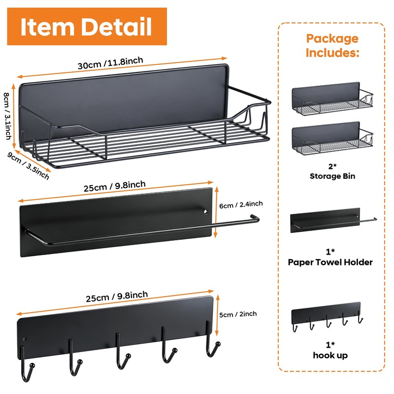 Magnetic Grill Caddy with Bins, BBQ Tool Organizer with Paper