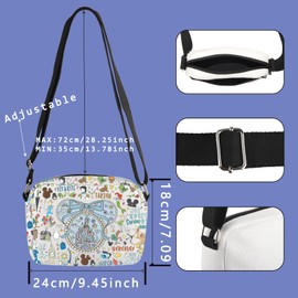 Princess Movie Gift Fairy Tale Castle Prince & Princess Cartoon Movie Inspired Gift Crossbody Bag (Princess Movie cb CA)