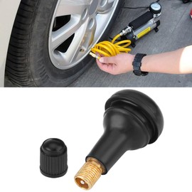 Hapivida Pack of 10 Rubber Tyre Valve Stem TR415 Car Engine Wheel Snap-in Tyre Valve Replacement Part for Tubeless Rim Holes
