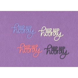 Unbranded HIP HIP HOORAY die cuts scrapbook cards