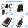 Sucxyor Compatible with Volkswagen Key Cover VW Golf, Metallic color