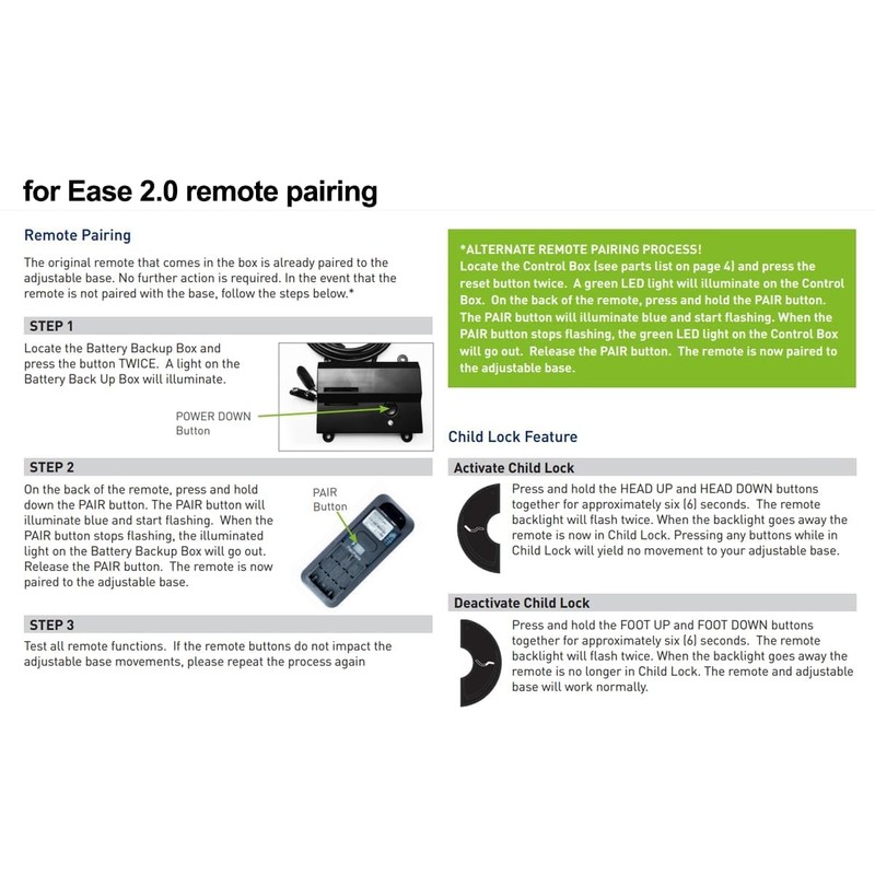 PZL RF399A RF368B Replacement Adjustable Bed Remote Control for Sealy