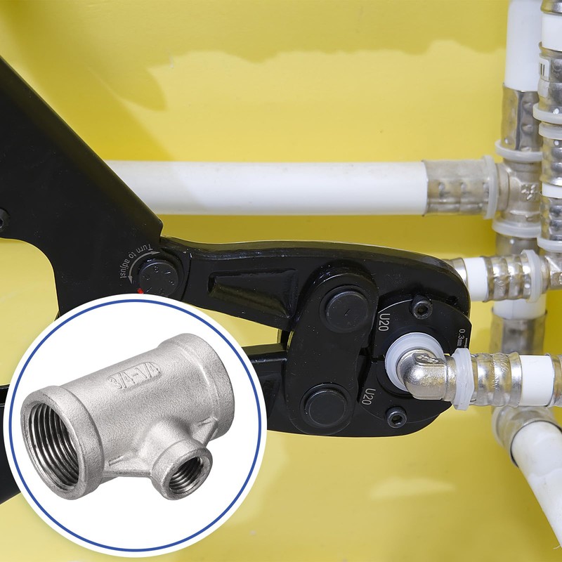 sourcing map Stainless Steel 304 Cast Pipe Fitting 3/4 BSPT