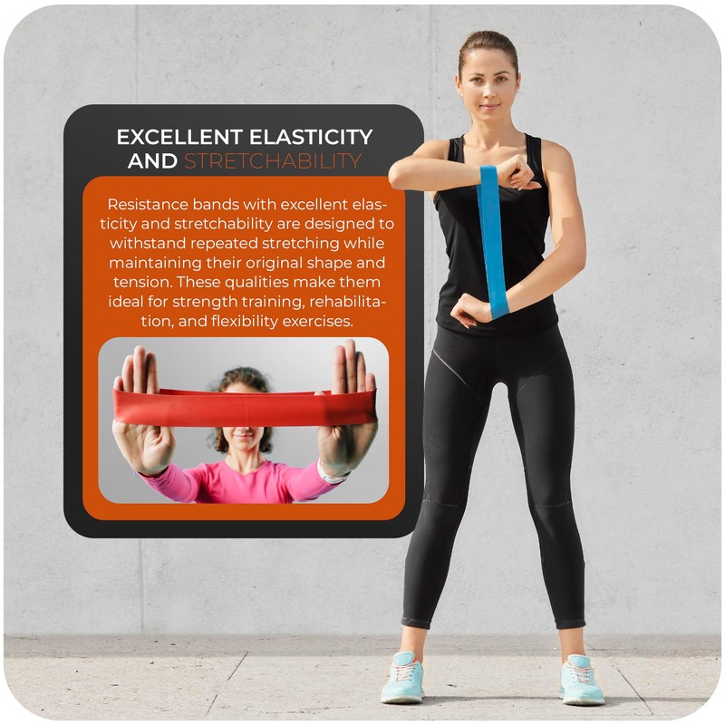 K-MART Resistance Bands Set of 5 - Exercise Band with