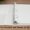 Half Letter 3-Hole Punched Blank Paper, 200 Sheets, 120 GSM,