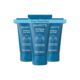 Harry's Exfoliating Face Wash for Men, Gentle Facial Skin Care Products with Volcanic Rock Exfoliant, 2 Fl. Oz, Pack of 3