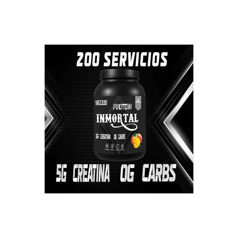 Inmortal Suplements Creatina Monohidratada 1 Kg 200servicios Mango-