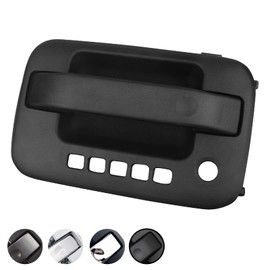 TQPONLY Outside Door Handle | Front Left Driver Side Compatible with 2004-2014 Ford F150,2006-2014 Lincoln Mark LT Truck | Exterior Handle Outer Door Part with Keypad Hole (Texture Black)