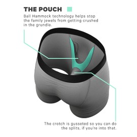 Shinesty Hammock Support Mens Underwear | Boxer Briefs Men with Fly | US XL 3 Pack Grey