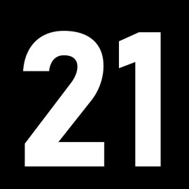 Pack of 5 10cm/3.9" Waterproof House Number Wheelie Bin Stickers - Recycling Box Text Sticker - Party Age Decorations - Numbers for Wheelie Bins - Peel & Stick (21)