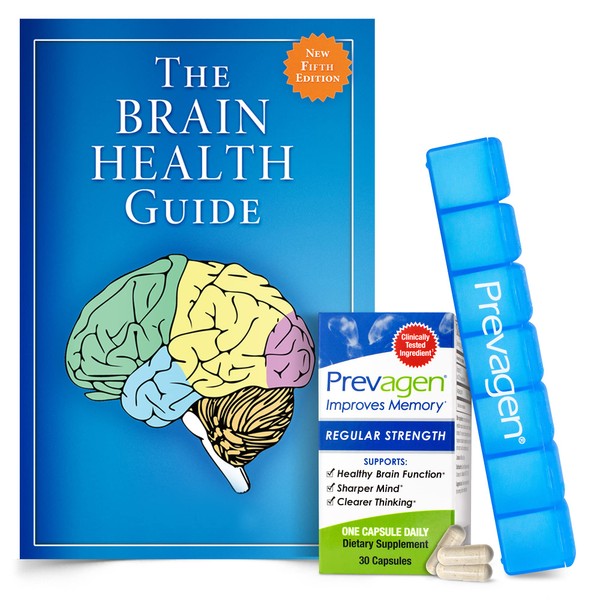 Prevagen Improves Memory - Regular Strength 10mg, 30 Capsules with Free Brain Health Guide & 7-Day Pill Minder | Apoaequorin & Vitamin D | Brain Supplement for Better Brain Health