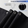 OVZME Extra Long Shower Curtain Set- 96 Inch Long Waffle