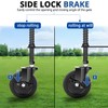 EVCUHASL 4" Spring Loaded Gate Caster Wheel with Side Brake,