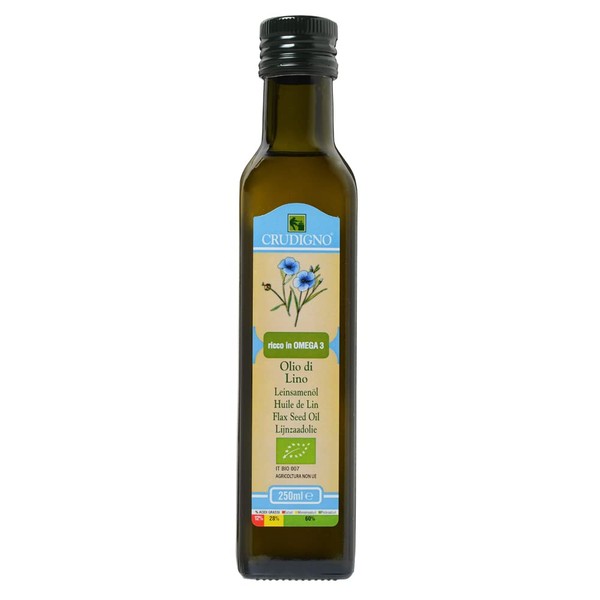 CRUDIGNO organic JAS certified Italian organic linseed oil 229g (cold press method, linseed oil, linseed oil, flaxseed oil)