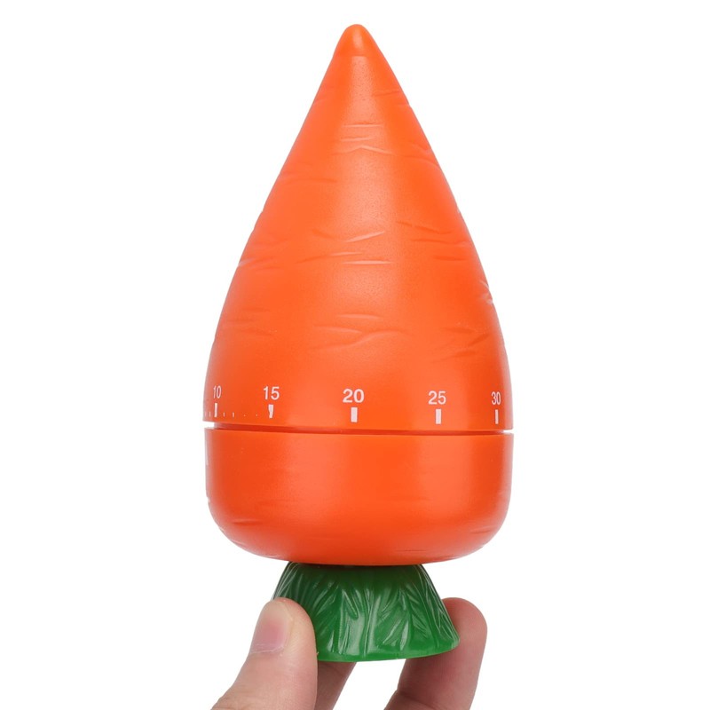 Cooking Timer Mechanical Timer Cute Carrot Shape for Kitchen Reading