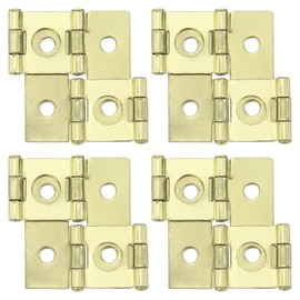 uxcell Double Acting Hinges Folding Screen, 4Pcs 1.85" Double Swing Hinges Retro Style 270 Degree Rotation Screen Door Hinges, Gold