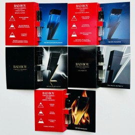 Carolina Herrera Bad Boy Cologne Collection Sample Spray Vial 5pc Set