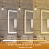 24"x32" LED Bathroom Mirror with Front Lights, Dimmable Vanity Mirror