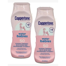 2x Coppertone Water Babies Sunscreen Lotion Solar Spf 50