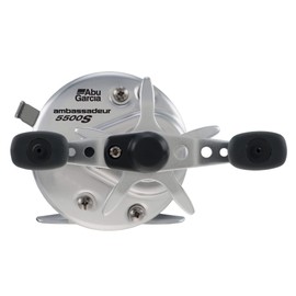 Abu Garcia Ambassadeur S Conventional Reel, Size 6500 (1292736), 1 Stainless Steel Ball Bearings + 1 Roller Bearing, Synthetic Star Drag, Max of 11lb | 4.9kg,Black
