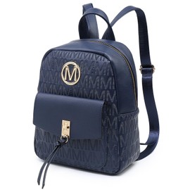 MKP - Mochila pequeña para mujer, bolso de hombro con borla, Azul