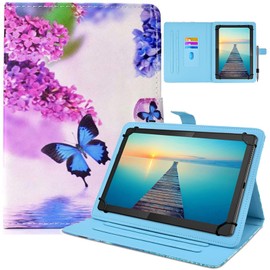 DETUOSI Universal 10 inch Tablet Case, 10.1 inch Tablet Cover, Protective Folio PU Leather Multi-angle Viewing Stand Case【with 3 Card Slots】for All Kinds of 9.6-10.5 inch Android/iOS/Windows Tablet #3