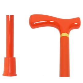 Vista International Fritz Wood Stick with Orange Color Walking Poles, Multicolor