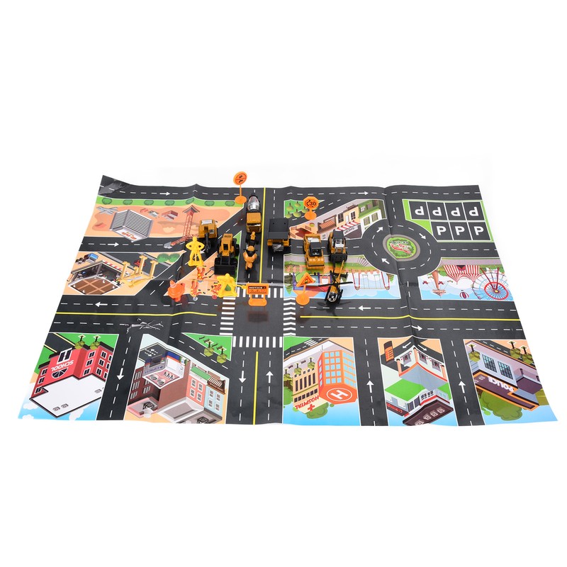 Pull Back Construction Vehicle Toys 1:64 Kids Truck Excavator Crane