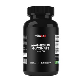 Vitabod- Glicinato de Magnesio 10000 mg por Porción 90 Tabletas Vegetarianas (Igual a 300mg de Magnesio) Pu                                           