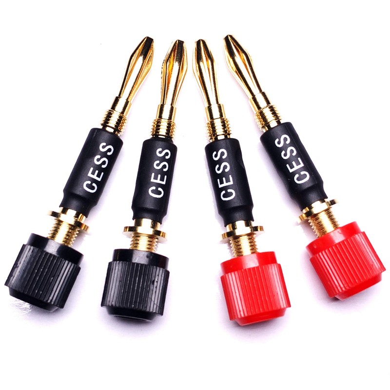 CNCESS CESS-061 Spade Fork Binding Post to Banana Plugs Amp