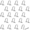 PUCSIQ Pack of 20 Shackles D Shape M4 Stainless Steel
