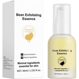Esencia exfoliante de frijol orgánico, esencia exfoliante para el rostro, suero facial hidratante, exfoliación suave, suero facial reparador de frijol