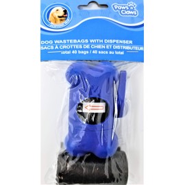 Greenbrier Dog Waste Bags and Dispenser, Dog Poop Bags, Includes 2 Rolls, 30 Bags (Blue)