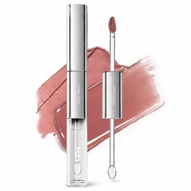 MAVENI Lip Tint, 2-in-1, Matte Lip & Transparent Gloss, 04, Nude Beige, Lip Gloss, Moisturizing, High Color, Gloss, Long Lasting, Lipstick, Mask Resistant, Lip Color