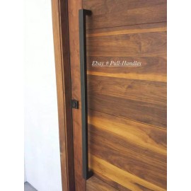 Provence Entry Door Pull Handle 24inch Long Black Entrance Modern Square stainless steel