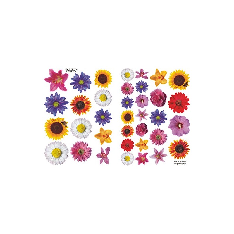 Flower Set 08-Mini 36 x Car Stickers