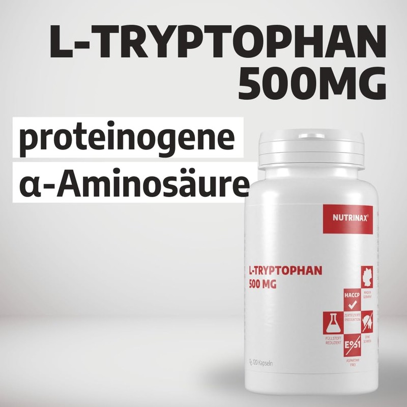 L Tryptophan 500mg – 240 Capsules Hochdosiert – Dietary Supplements