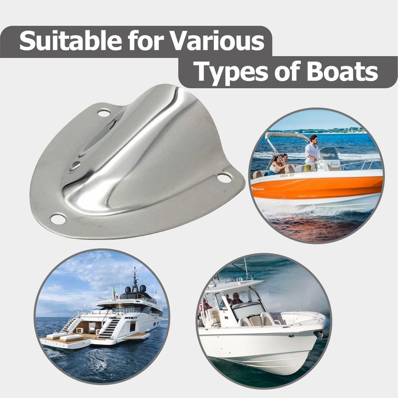 Marine Boat Wire Cable Hole Fan Cover Shell Vent Stainless