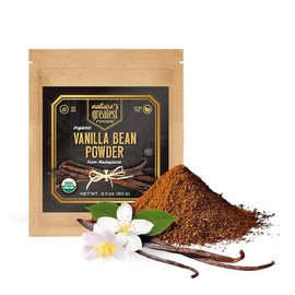 Nature's Greatest Organic Madagascar Ground Vanilla Bean Powder - Pure, All-Natural, Gluten-Free, Kosher & Organic Certified, Premium Quality for Baking, Coffee, Desserts, Ice Cream & More (2.11oz)