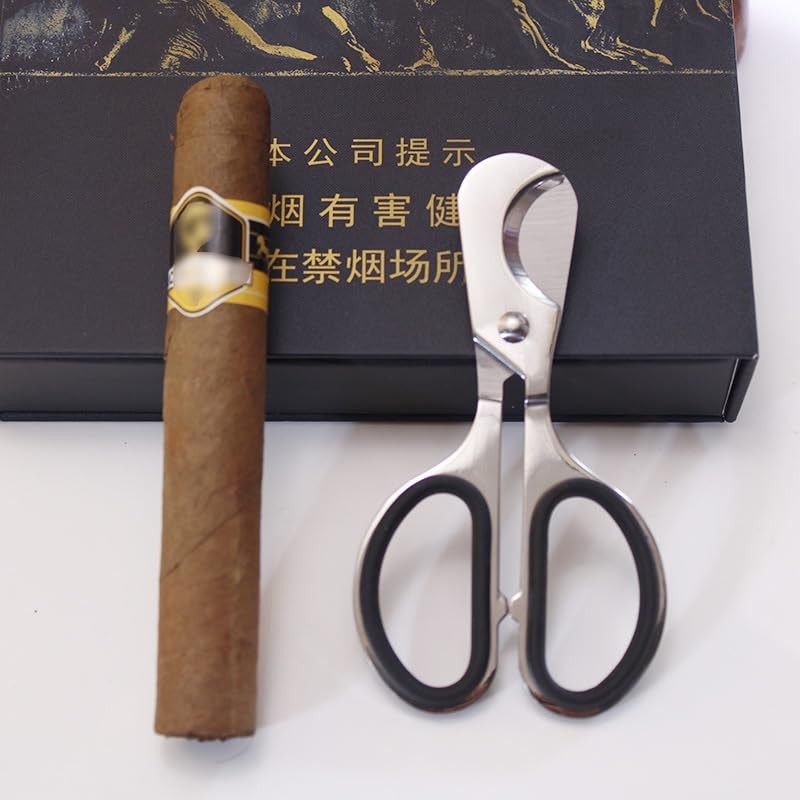 Cigar Cutter Stainless Steel Double Blade Guillotine Cigar Scissors Cutter