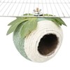 AIMALL Coconut Shell Bird Nest with Colourful Braided Rope and