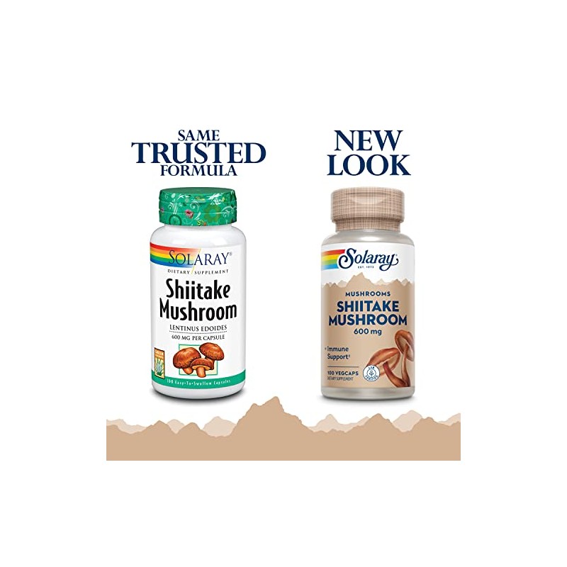 SOLARAY Shiitake Mushroom 600 mg | 100 Count